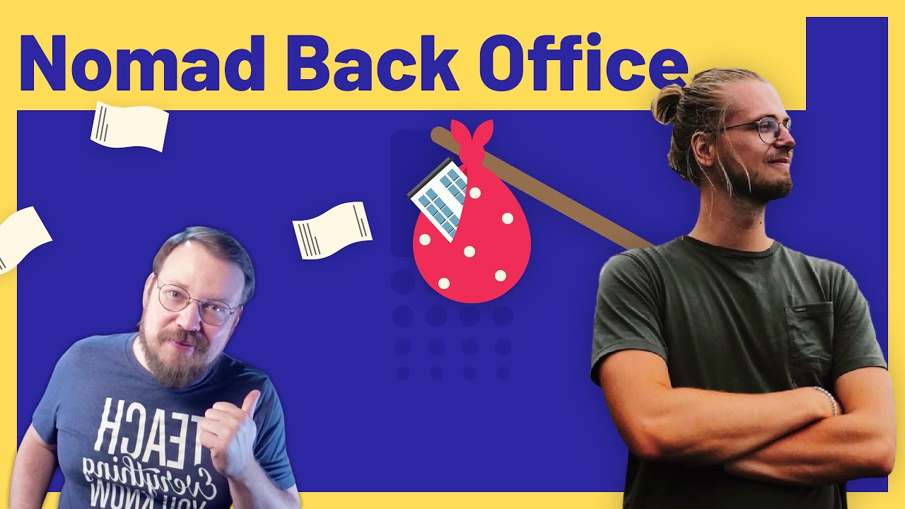 Official thumbnail for The Bootstrapped Founder episode 240, showing host Arvid Kahl at left and Danny Postma at right beneath the words Nomad Back Office